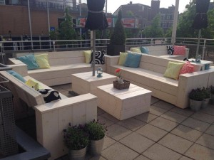 Loungebank nieuw steigerhout