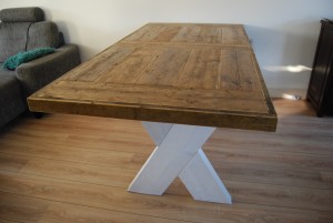 tafel steigerhout white wash kruispoot tafel steigerhout white wash kruispoot