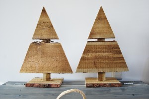 Kerstboompje boomschors hout