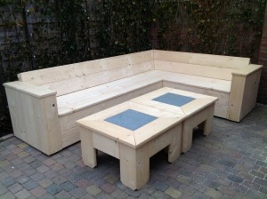 Loungebank hoekbank steigerhout