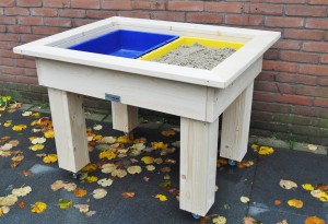 zandtafel watertafel hout op wielen